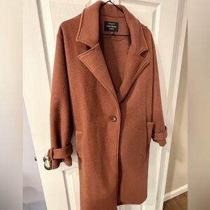 Haute Monde Rust Brown Trench Coat
